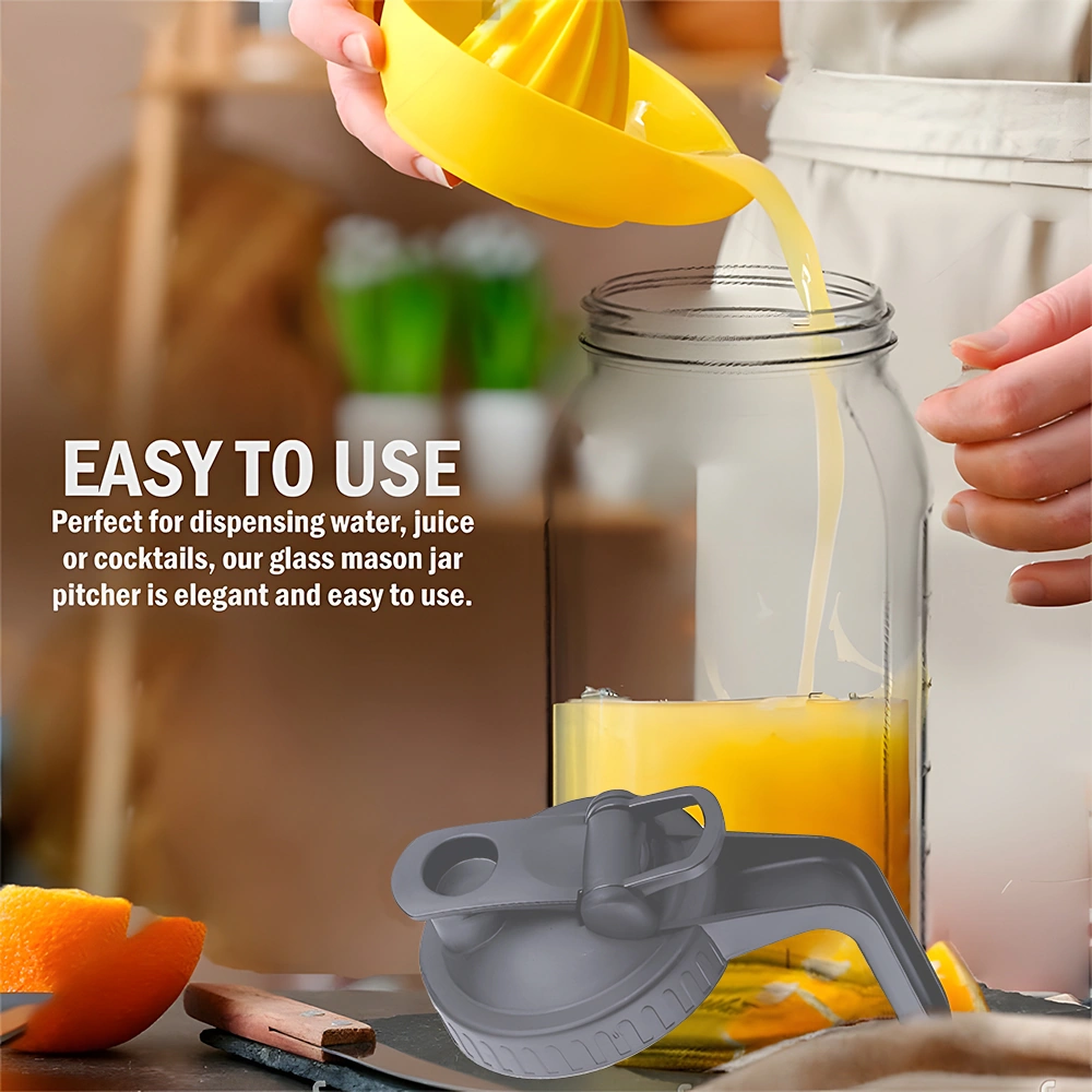 Geeksen 32oz Cam Mason Kavanozu, Eldivenli Kapağı Ve Izgara Filtre İle, Şeffaf Vücut, Ölçü Çizgileri, Soğuk İçecekler İçin Spor Ve Dışarıda Kullanım Gri