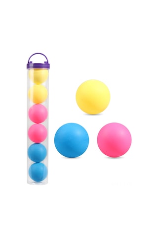 Ranyeek 6 Adet 40mm Üç Yıldızlı Tenis Topu - İyi Zıplama, Profesyonel Antrenman Ve Robotlar İçin Sarı+mavi+pembe