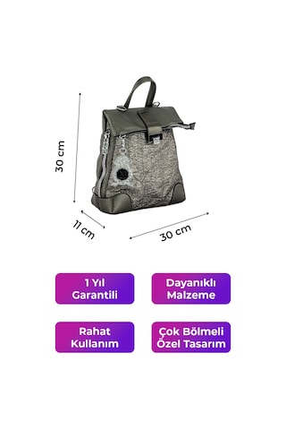 Kriste Bell Kadın Sırt Çanta Pewter 26450 Bej