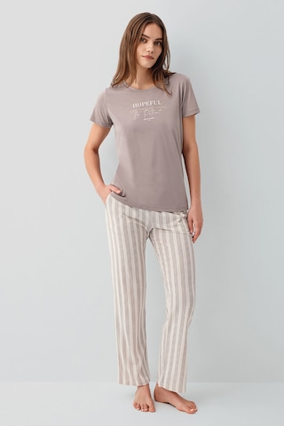 Pierre Cardin Kadın Kahverengi Pijama Takım Pc9176-s-v1 Kahverengi