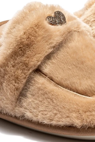Twigy Mammy Peluş Kadın Ev Terliği Bej 37/41