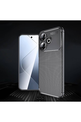 Xiaomi Redmi 13 4g Kılıf Zore Negro Silikon Kapak-siyah Siyah