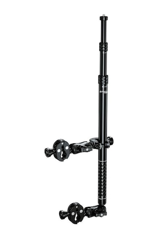 Nukrotech Motosiklet Kademeli 360 Aksiyon Kamera Çubuğu Siyah