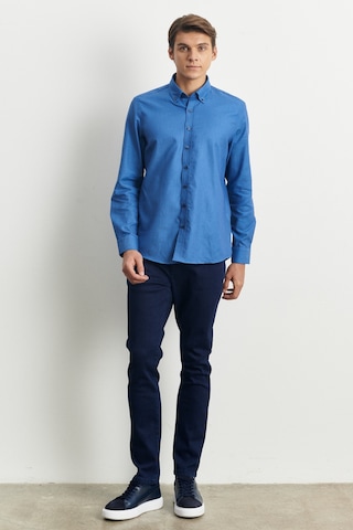 AC&Co / Altınyıldız Classics Erkek İndigo Slim Fit Dar Kesim Magic Denim Esnek Jean Kot Pantolon 4A0123100108IND34 İndigo