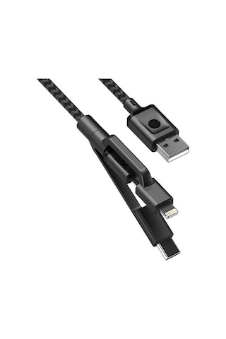 Case 4U 3In1 Lightning + Type-C + Micro Usb To Usb 2.0 Dayanıklı