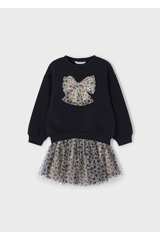 Mayoral Kız Çocuk Etek Sweatshirt Takım 4936 Siyah