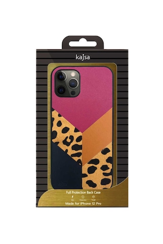 Kajsa Apple Uyumlu iPhone 12 Pro Max Kılıf Kajsa Glamorous Serisi Leopard Combo Kapak ZORE-218991