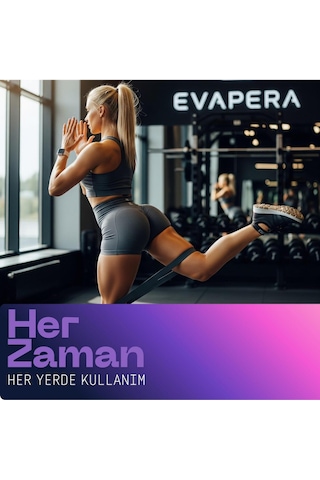 Evapera Fitness Pilates Cross Barfiks Spor Direnç Lastiği Kas Geliştirme Training Bandı Bantları 6lı Çok Renkli Çok Renkli