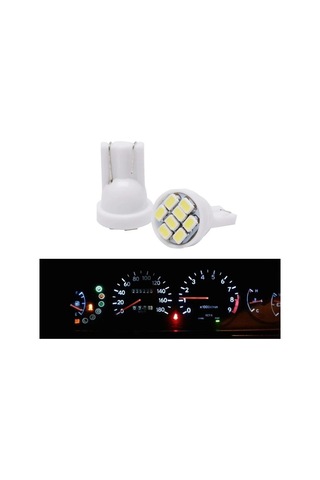 2 Adet Beyaz Renk - Mini Dipsiz Led Park Ampulü T10 - Her Araca U