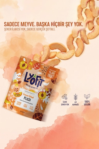 Lyofit Food Freeze Dried Şeftali 15 G