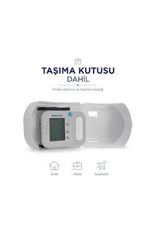Wohler Bilekten Ölçer Dijital Tansiyon Aleti , Nabız Ölçer , 2 X 120 Ölçüm Hafıza , Saklama Kutulu