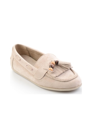 Bambi Bej Kadın Loafer Ayakkabı K01566004972 Bej