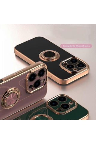 Apple İphone 16 Cep Telefonu Kılıfı, İphone 15promax Kaplamalı Yüzük Koruyucu Kılıf Ip16 Plus Camgöbeği İle Uyumludur