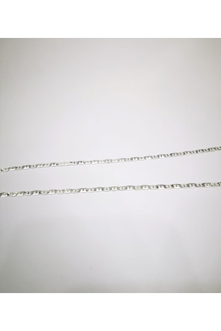 Omar Silver Unisex Barlı Gümüş Kolye Zincir 3,5 Mm