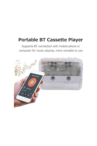 Lemestar Taşınabilir Şeffaf Kaset Çalar & Fm Radyo - Bluetooth Ve Aux Bağlantılı