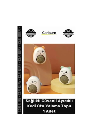 Petshop Doğal Eğlenceli Diş Sağlığı Destekleyici Sağlıklı Güvenli Ayıcıklı Kedi Otu Yalama Topu