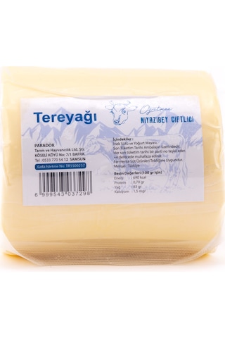 NiyaziBey Çiftliği  İnek Tereyağı 1 KG