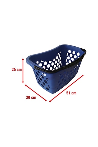 10 Adet Fasulye Tipi-oval Plastik Alışveriş Sepeti - Market El Sepeti Turuncu Çok Renkli