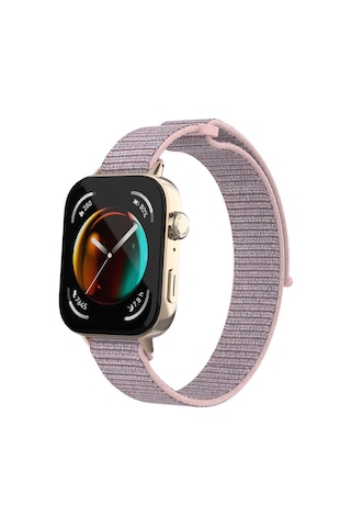 Kilifone - Huawei Watch Fit 3 Uyumlu - Kordon Metal Kordon Krd-03 - Pink Sand