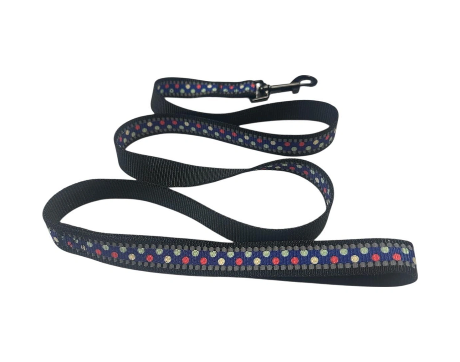 Nunbell Reflektörlü, Noktalı Köpek Gezdirme Tasması 1,5 Cm X 120 Cm Çok Renkli