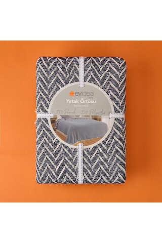 Evidea Soft Wicker Çift Kişilik Yatak Örtüsü - İndigo - 200x230 Cm Indigo