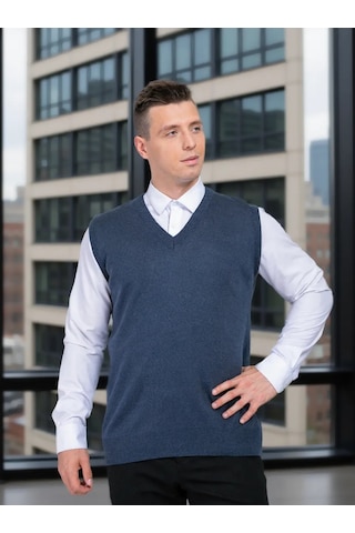 Pralkin İ Ko Erkek Klasik Yelek 11676515 Açık Mavi