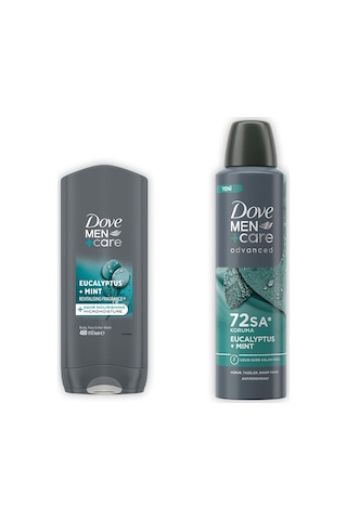 Dove Men +care Advanced Erkek Deodorant Eucalyptus Mint 150 Ml + Eucalyptus + Mint Duş Jeli 400 Ml