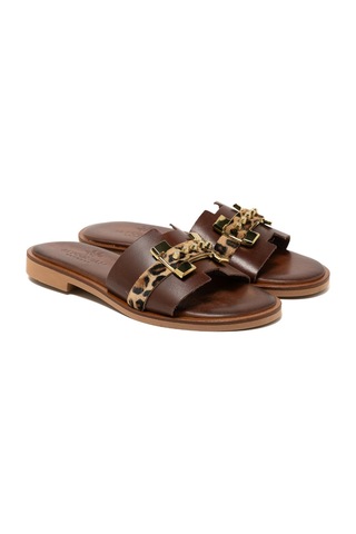 148 Brown Terlik Kadın 21032 Myconian 2025 Greek Sandal Kahverengi