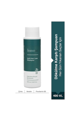 Louvess Dökülme Karşıtı Keratin Çinko ve Provitamin B5 ile Güçlendirilmiş Şampuan 400 ML
