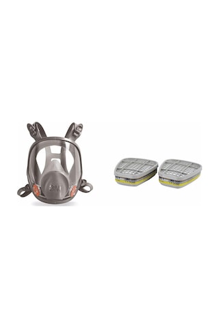 3M 6800 Tam Yüz Maskesi Ortaboy + 3M 6057 Abe1 Filtre