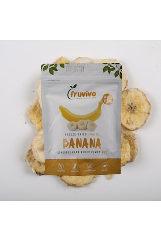 Dondurularak Kurutulmuş Muz 30 Gr, %100 Vegan, Glutensiz