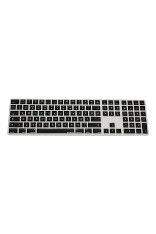 Apple Uyumlu Magic Keyboard 2 A1843 Numerik Türkçe Q Klavye Koruyucu Us Ansı Enter Uyumu Ile Türkçe Yapma Kaplama Ultra İnce Silikon Keyboard Cover Toz Ve Sıvı Koruma Siyah