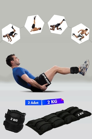2 Kg Siyah Deluxe Comfort El Ayak Ağırlığı Siyah