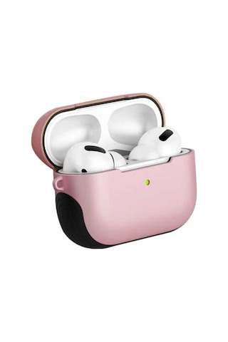 Apple AirPods Uyumlu Pro Kılıf Zore Shockproof Silikon Pembe