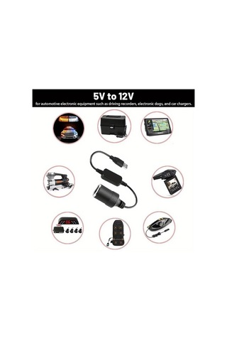 2 Adet Siyah 5v'ten 12v'a 12v Usb 5.0 Araba Adaptörü Kablosu, Pd Ve Qc3.0 İle Hızlı Şarj Çoklu Cihaz Dönüştürücü, Dayanıklı Mat Bitiş, Akıllı Telefonlar, Tabletler Ve Daha Fazlası İçin Kolay Kurulum - Pil Gereklidir, Araba Elektronik Aksesuarları