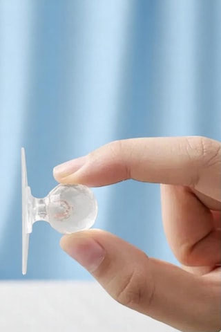 4 Adet Yapışkanlı Kristal Görünümlü Tutacak Çekmece Kulpu Askı Şeffaf