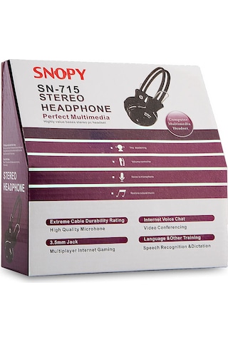 Snopy SN-715 Mikrofonlu Kulak Üstü Kulaklık