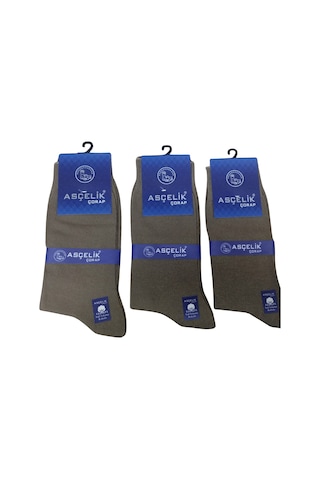 Asçelik 3 Lü Dikişsiz Yazlık Erkek Çorap Kahverengi Çok Renkli