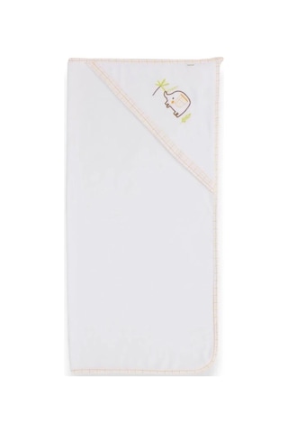 Bebitof Ekoseli Fil Bebek Havlusu 87x90 Cm 40028