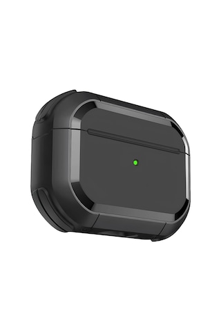 Airpods Pro 3 İle Uyumlu Armor Serisi Darbelere Karşı Ultra Güçlü Koruma Fiber Karbon Arka Tasarım Kılıf Siyah, Airpods Pro 3 2025