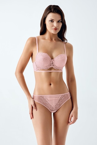 Luw 6116 Pudra Dolgulu Sütyen Külot 2Li Takım Pudra