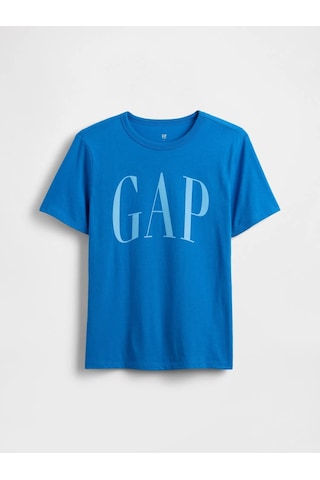 Gap V-frch Logo Arch Tee Mavi