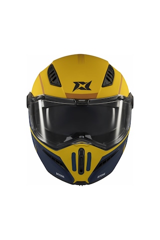 Axxis Ghostfighter Sv Bitone C13 Yellow Motosiklet Çene Açılır Kask Sarı Siyah