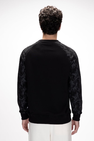 Deep Si Yah Crewneck Erkek Baskılı Sweatshirt Siyah