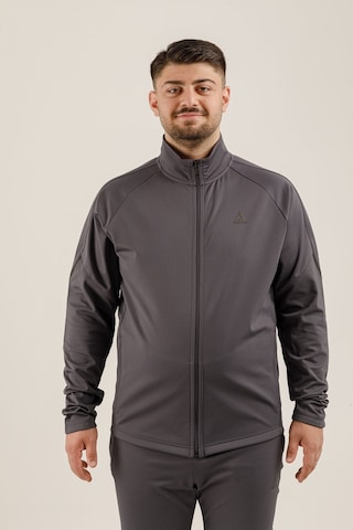 Airlife Power 22 Cr Line Tam Boy Fermuarlı Erkek Büyük Beden Dik Yaka Sweatshirt Smoked Füme