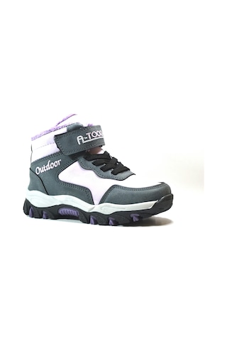 Onlo Ayakkabı 546 Mor Kürklü Cırtlı Kız Çocuk Bot Mor