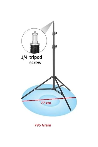 Projektör Tripodu, 6 Mm Üniversal Alaşım Zemin Tripodu Katlanabilir Ağır Yük Tripod Ayağı, 2 M Yüksekliğe Kad