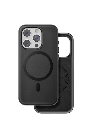 Cosmotex Venco Apple Uyumlu iPhone 15 Pro Puskas Magsafe Kapak - Siyah Sıyah