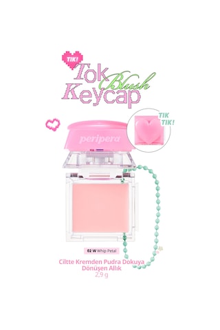 Ciltte Kremden Pudra Dokuya Dönüşen Allık Perıpera Tok Blush Keycap 02 Whip Petal