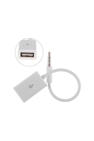Usb To Aux Kablo Stereo Dişi Ses 3.5mm Mp3 Player Telefon Otg Kulaklık